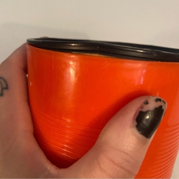 Vintage  orange coloured Thermos insulated jar - Picture 13 of 13